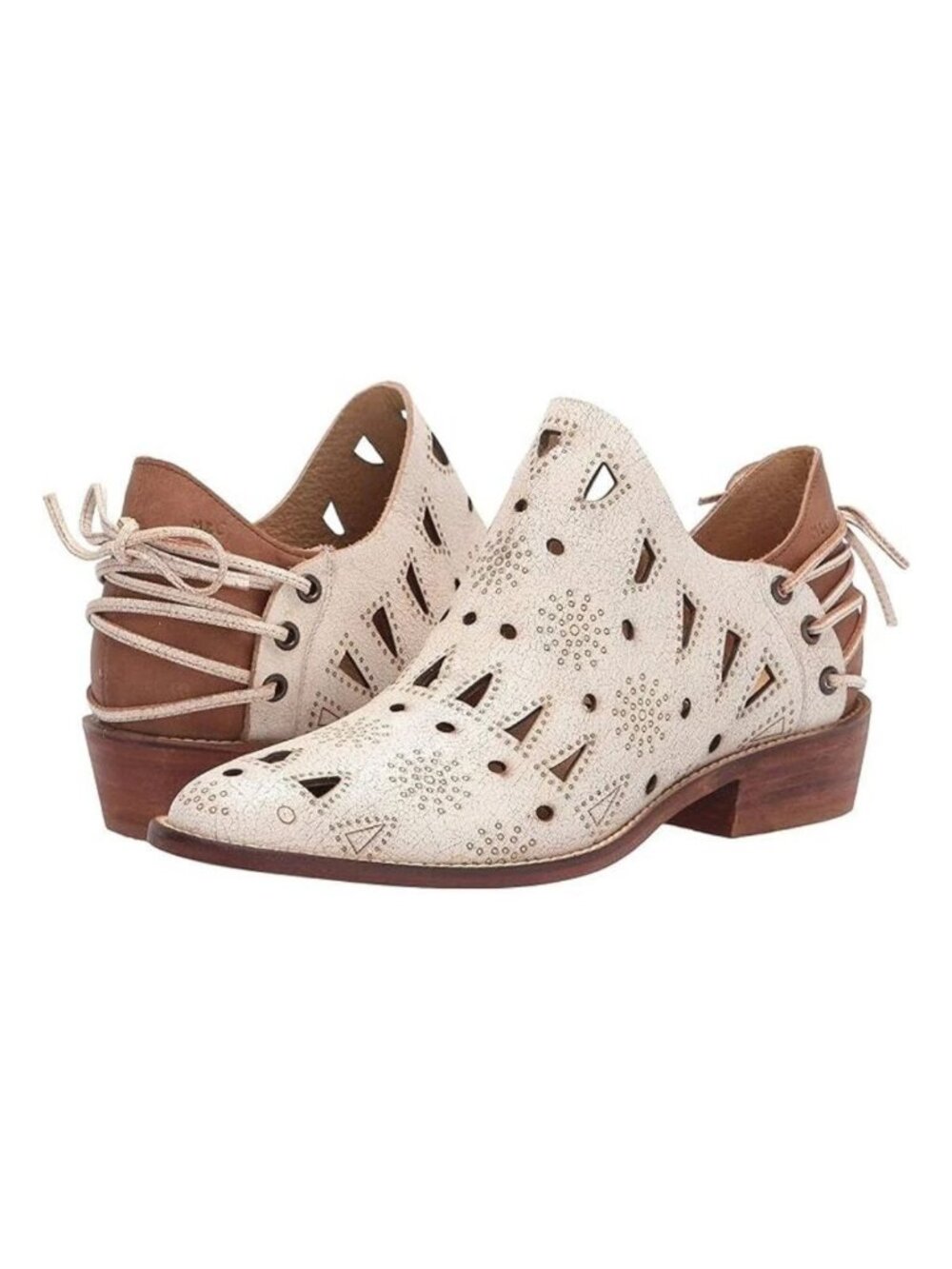 Musse & Cloud x Anthropologie Coolise Distressed Leather Ankle Booties 9 - Picture 3 of 11